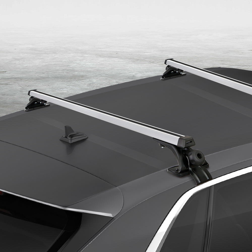 Cross Bar: Universal Car Roof Racks Pod Aluminium Cross Bars Brackets 145cm Silver
