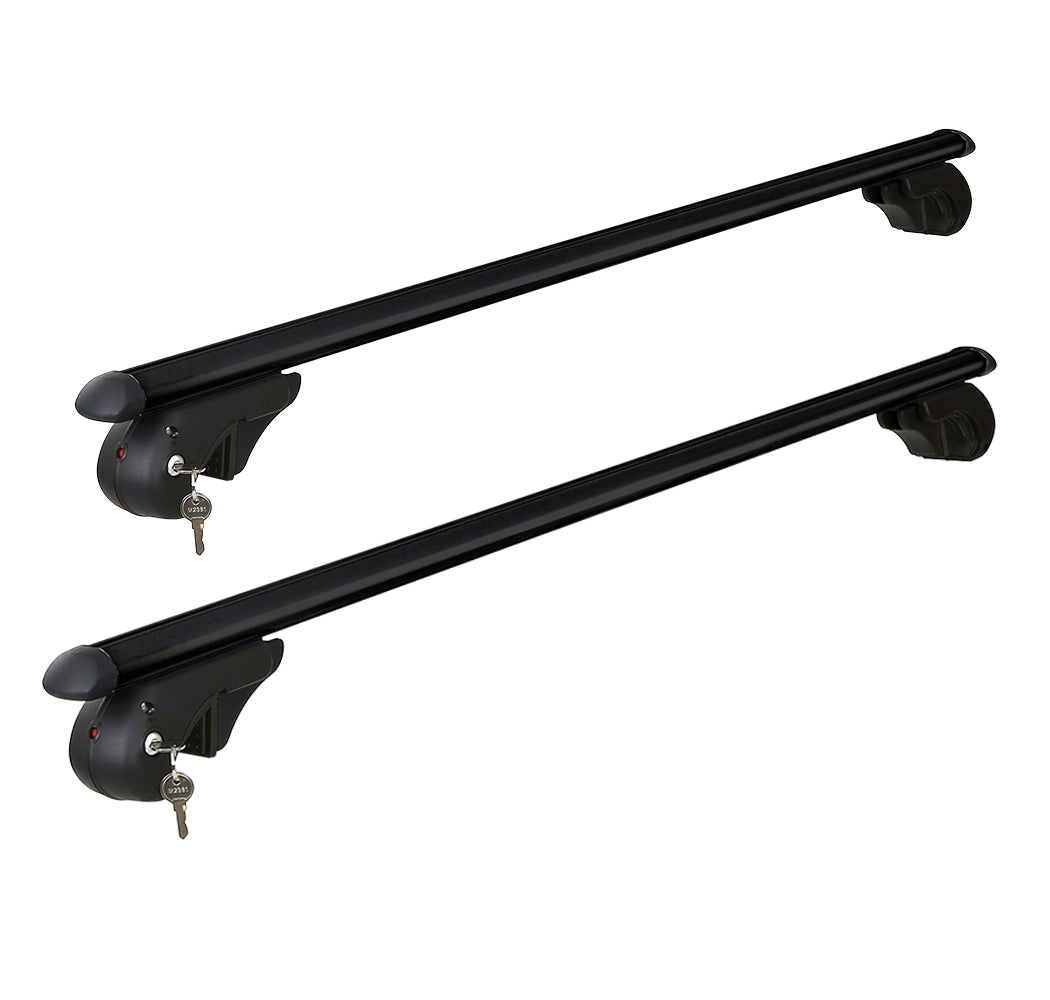 Cross Bar: Universal Car Roof Racks Pod Aluminium Cross Bars Adjustable 108cm Black