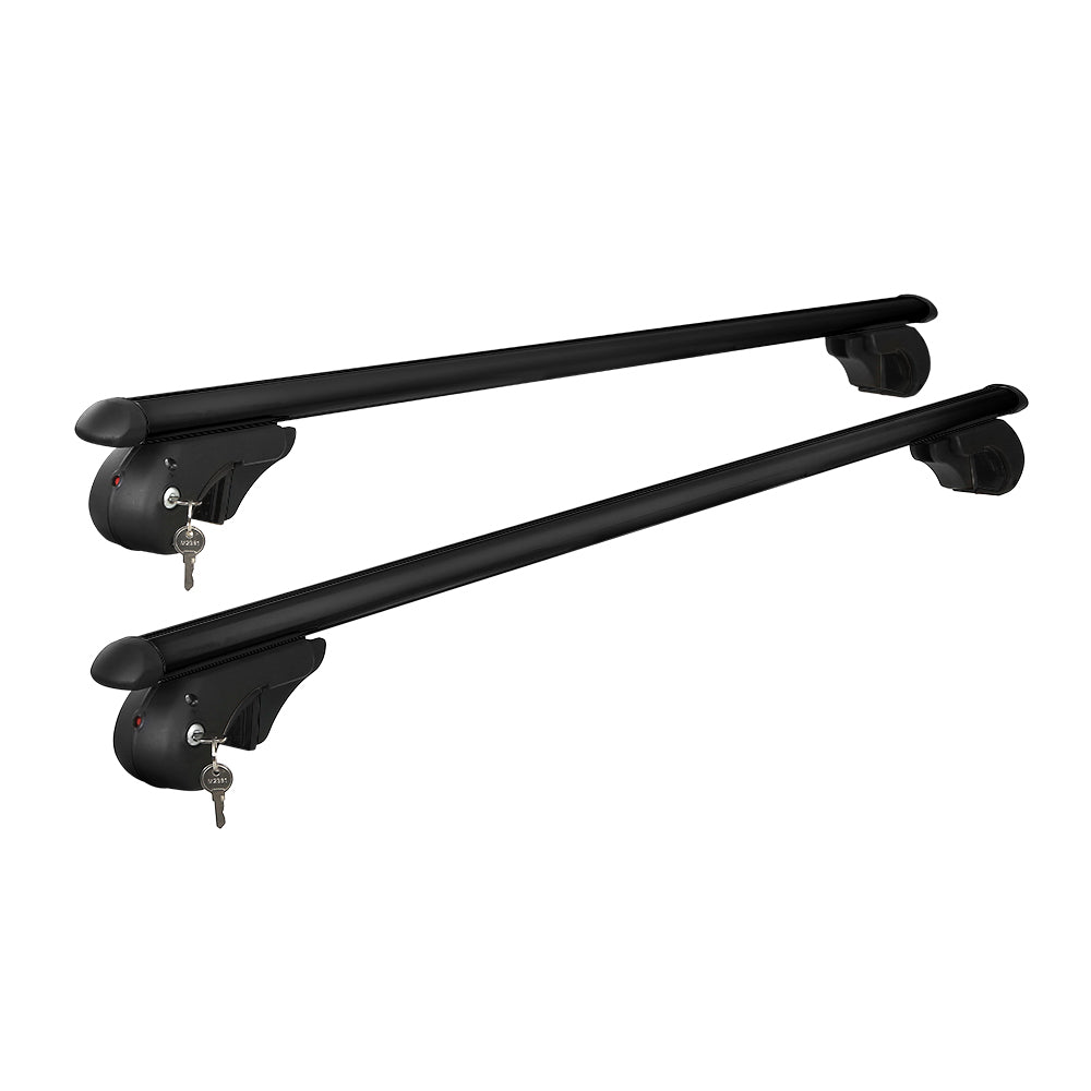 Cross Bar: Universal Car Roof Racks Pod Aluminium Cross Bars Adjustable 108cm Black