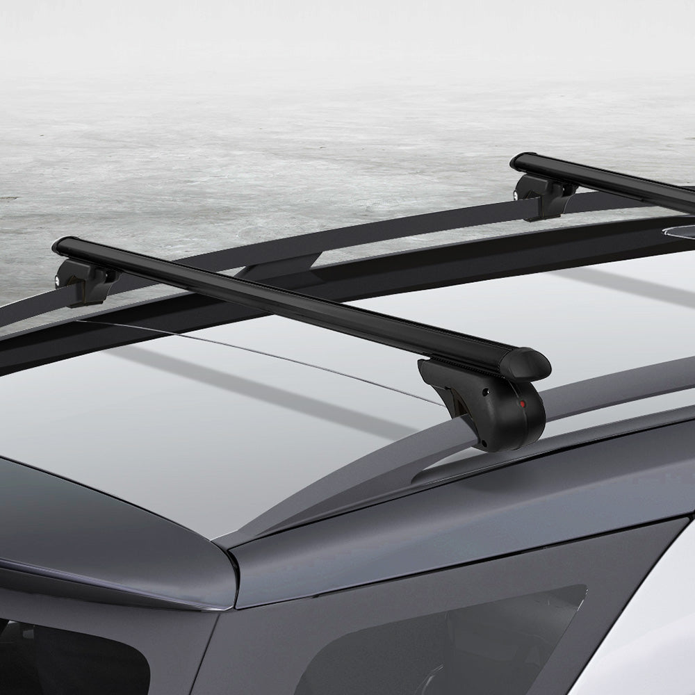 Cross Bar: Universal Car Roof Racks Pod Aluminium Cross Bars Adjustable 108cm Black