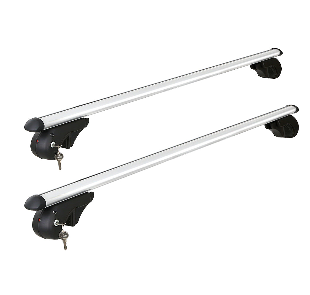 Cross Bar: Universal Car Roof Racks Pod Aluminium Cross Bars Adjustable 108cm Silver
