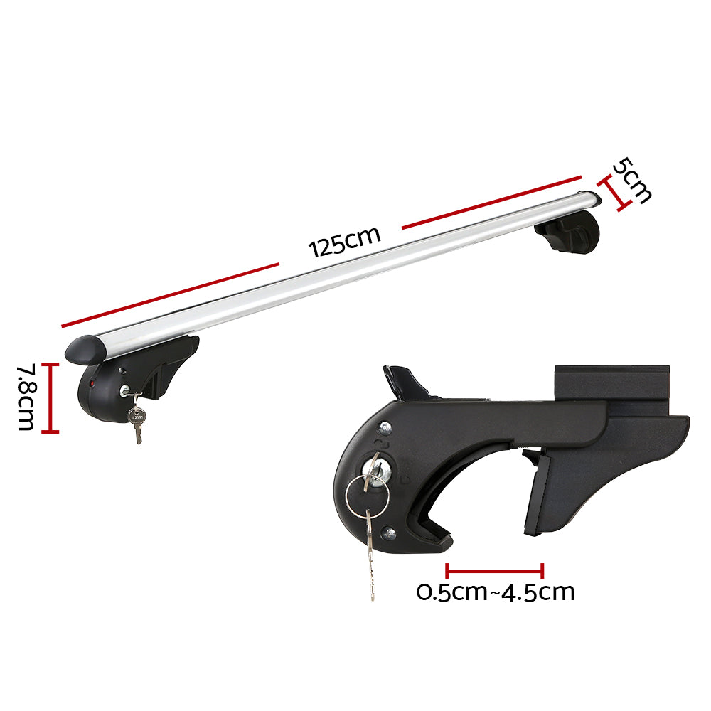 Cross Bar: Universal Car Roof Racks Pod Aluminium Cross Bars Adjustable 108cm Silver