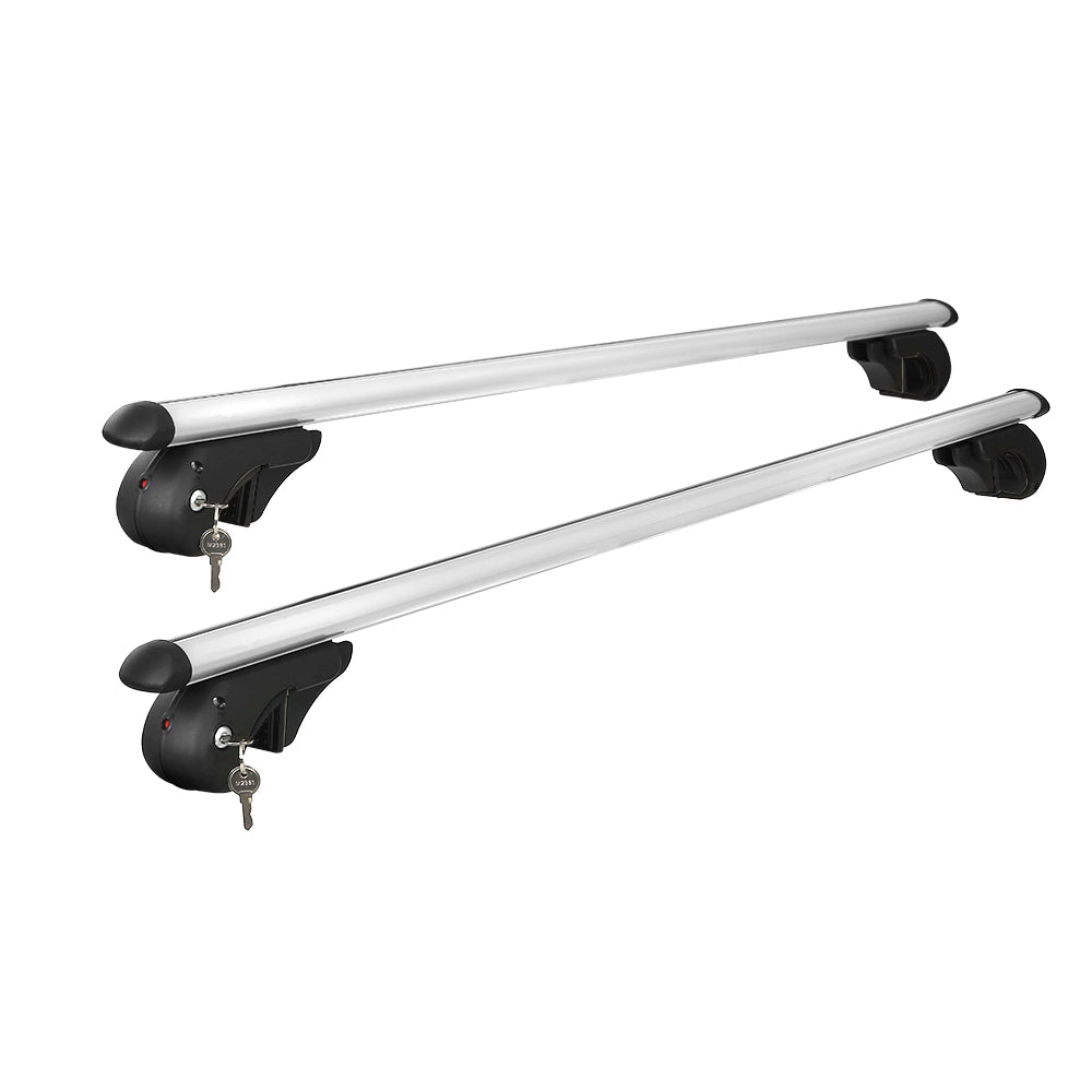 Cross Bar: Universal Car Roof Racks Pod Aluminium Cross Bars Adjustable 108cm Silver