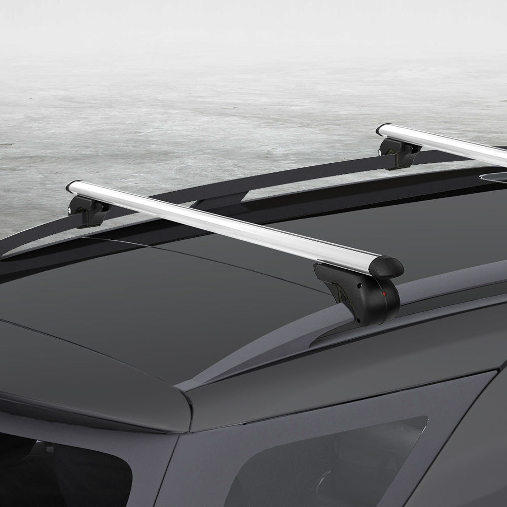 Cross Bar: Universal Car Roof Racks Pod Aluminium Cross Bars Adjustable 108cm Silver