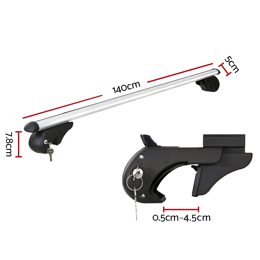 Cross Bar: Universal Car Roof Racks Pod Cross Bars Aluminium Adjustable 123cm Sliver