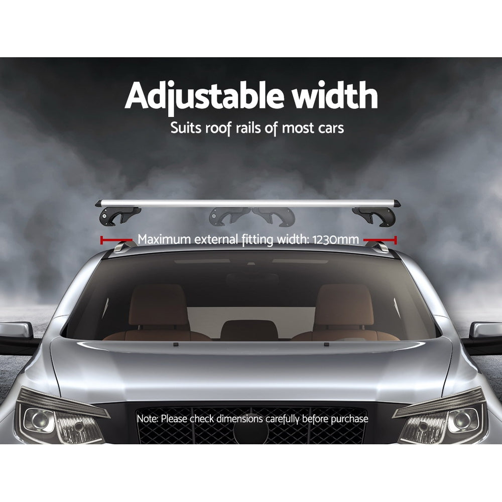 Cross Bar: Universal Car Roof Racks Pod Cross Bars Aluminium Adjustable 123cm Sliver