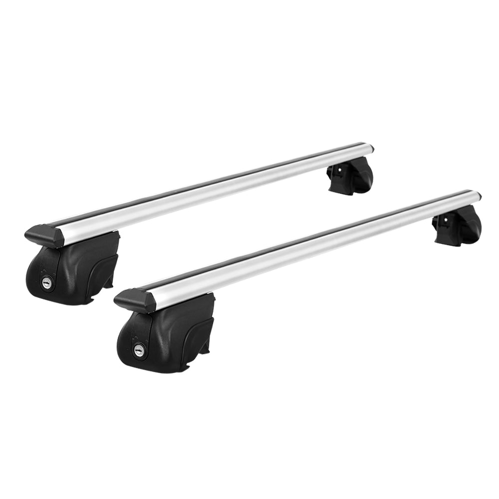 Cross Bar: Universal Car Roof Racks Pod Aluminium Cross Bars Upgraded Holder 111cm Silver