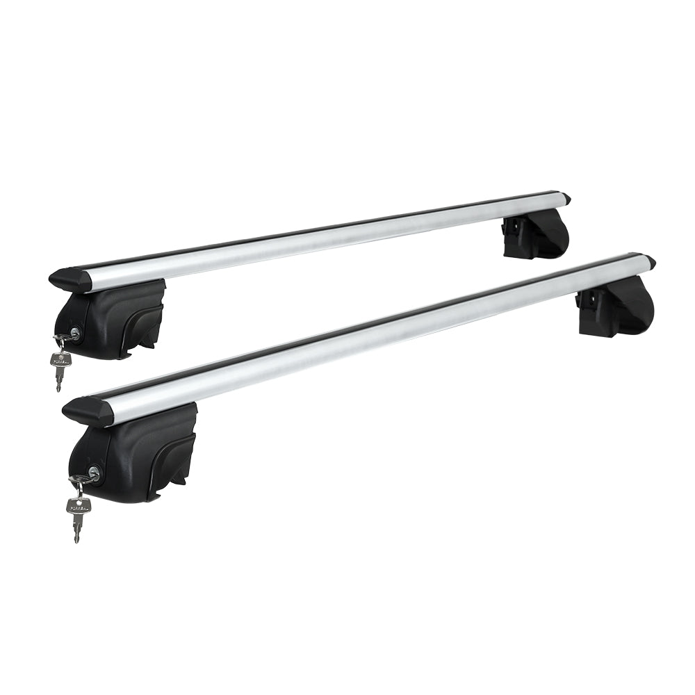 Cross Bar: Universal Car Roof Racks Pod Aluminium Cross Bars Upgraded Holder 126cm Silver