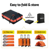 Cross Bar: Giantz Roof Top Cargo Bag Waterproof Car Luggage Carrier 15 Cubic Ft Universal