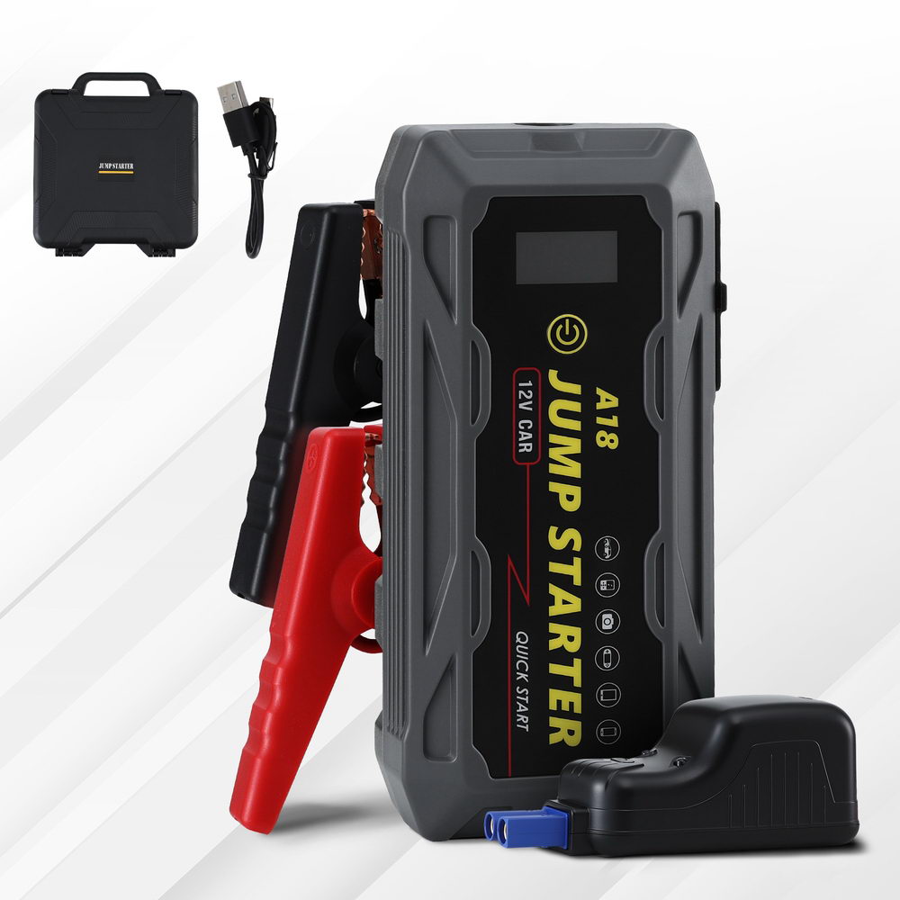 Power Banks & Chargers: Giantz 2000A Portable Car Jump Starter 12V Lithium Battery Booster Pack Power Bank & Jumper Cables