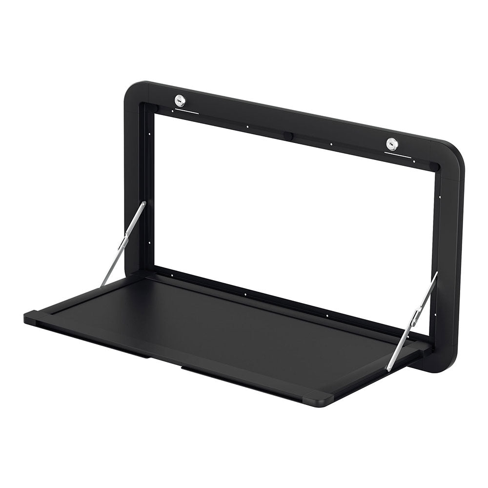 Camp Furniture: Weisshorn Caravan Table 800 x 450mm Folding Lockable Black