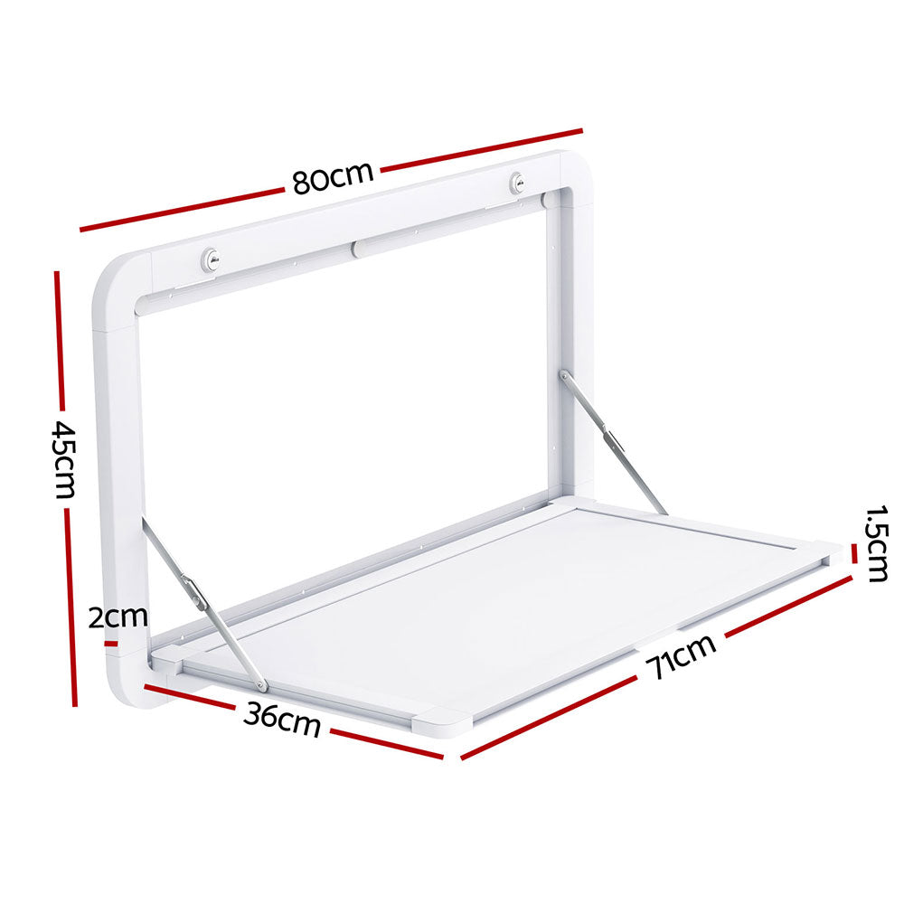 Bicycle Stands & Storage: Weisshorn Caravan Table 800 x 450mm Folding Lockable White