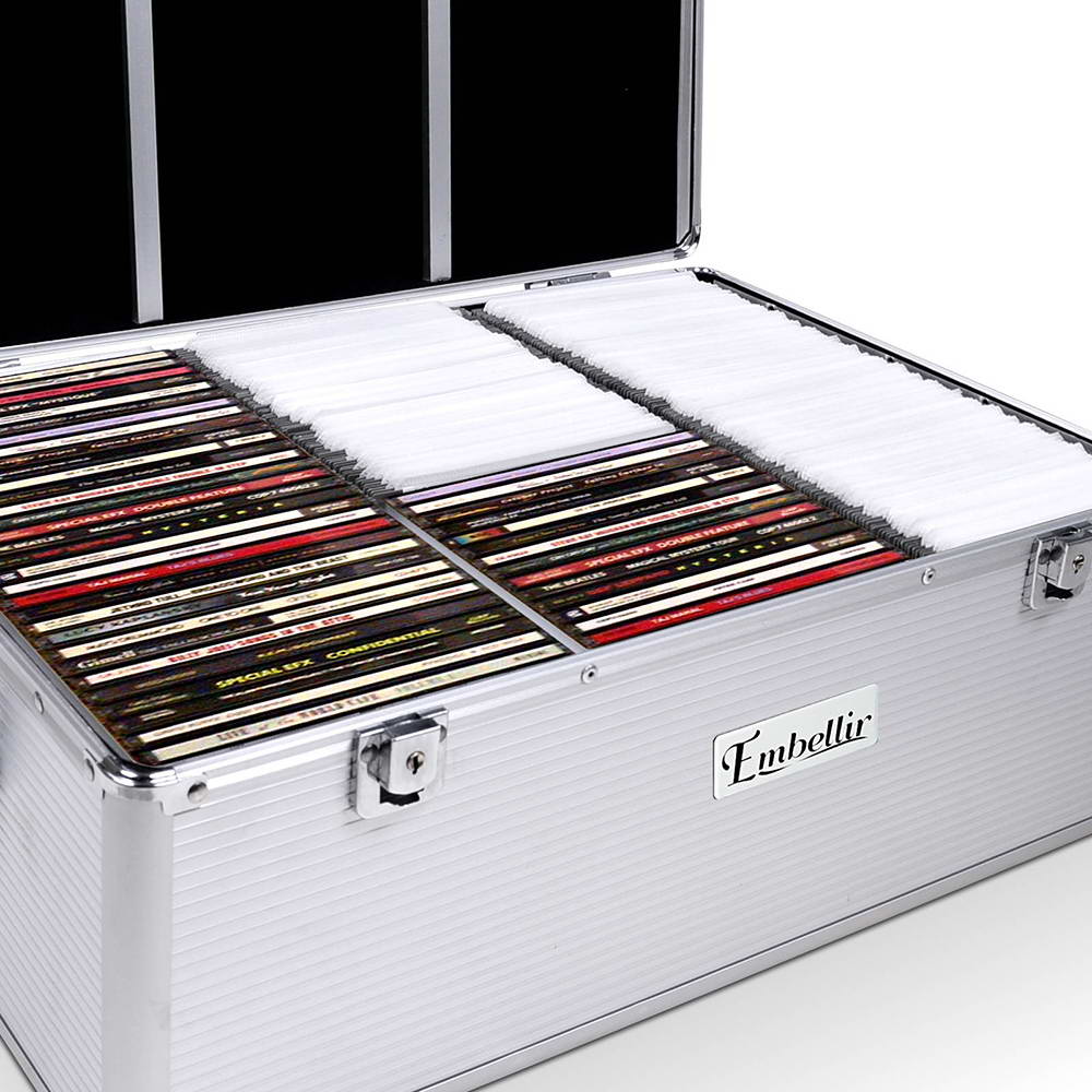 Sci-Fi DVDs & Blu-rays: Embellir CD Case DVD Cases Storage Box 500 Discs Aluminium Case DVD Folders