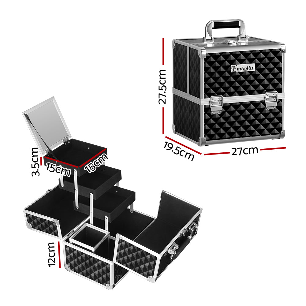 Cosmetic & Toiletry Bags: Embellir Makeup Case Beauty Organiser Bag Travel Large Cosmetic Storage Portable