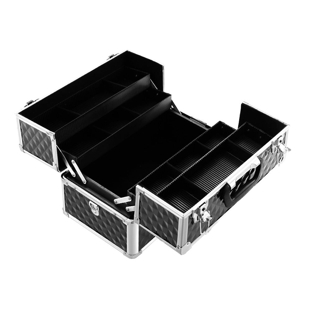 Cosmetic & Toiletry Bags: Embellir Portable Cosmetic Beauty Makeup Case - Diamond Black