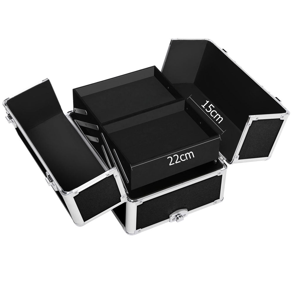 Makeup Organisation & Storage: Embellir Makeup Case Beauty Trolley Cosmetic Organiser Box Travel Wheels Black