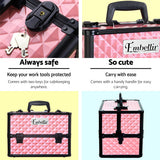 Cosmetic & Toiletry Bags: Embellir Portable Cosmetic Beauty Makeup Case - Diamond Pink