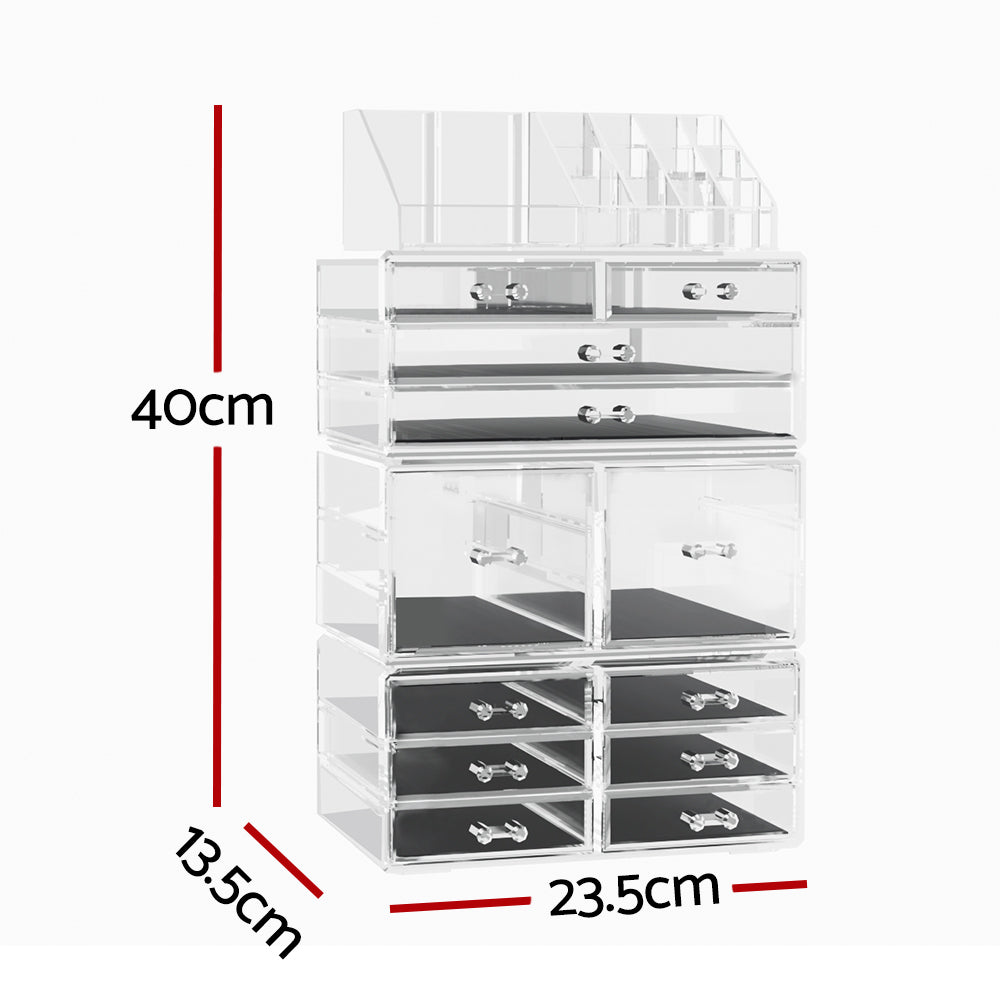 Makeup Organisation & Storage: Embellir Makeup Case Acrylic Cosmetic Organizer Storage Box Jewellery Holder