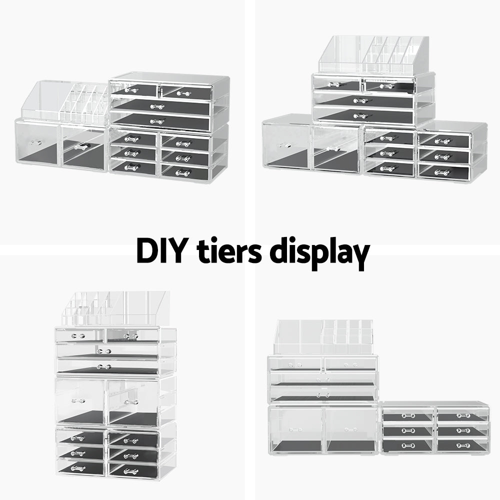 Makeup Organisation & Storage: Embellir Makeup Case Acrylic Cosmetic Organizer Storage Box Jewellery Holder