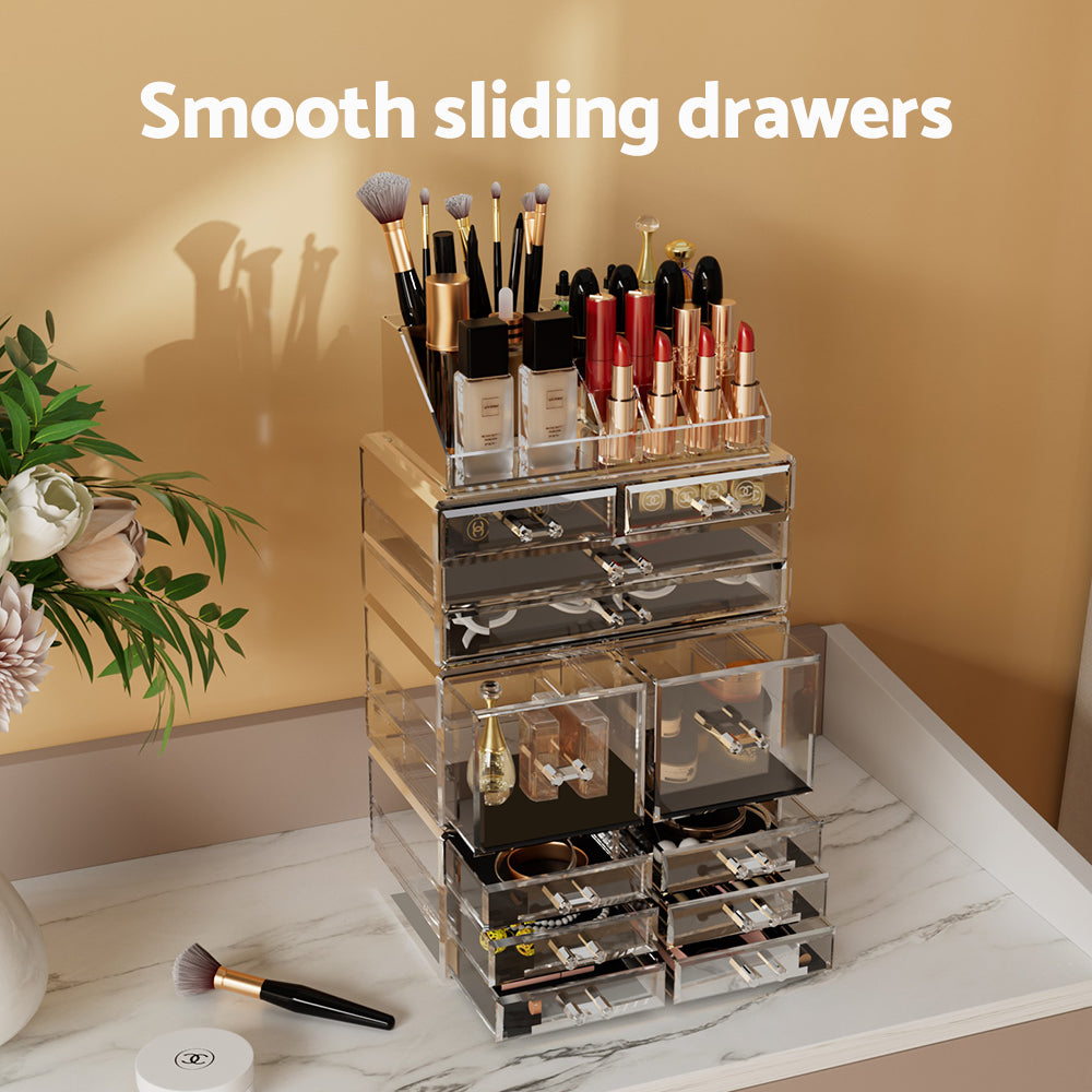 Makeup Organisation & Storage: Embellir Makeup Case Acrylic Cosmetic Organizer Storage Box Jewellery Holder