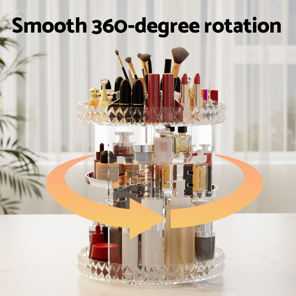 Makeup Organisation & Storage: Embellir Makeup Case Acrylic Rotating Cosmetic Organizer Storage Display Holder