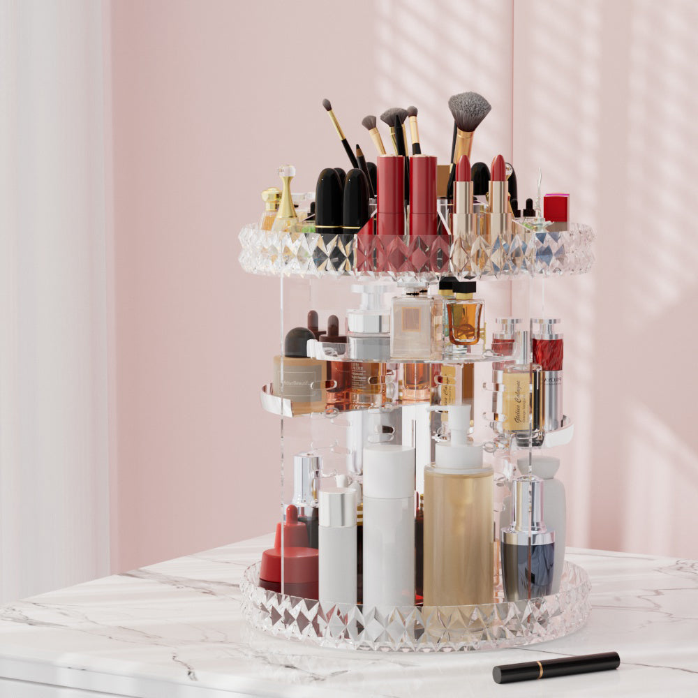 Makeup Organisation & Storage: Embellir Makeup Case Acrylic Rotating Cosmetic Organizer Storage Display Holder