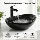 Sinks: Cefito Bathroom Basin Ceramic Vanity Sink Hand Wash Bowl 41x34cm
