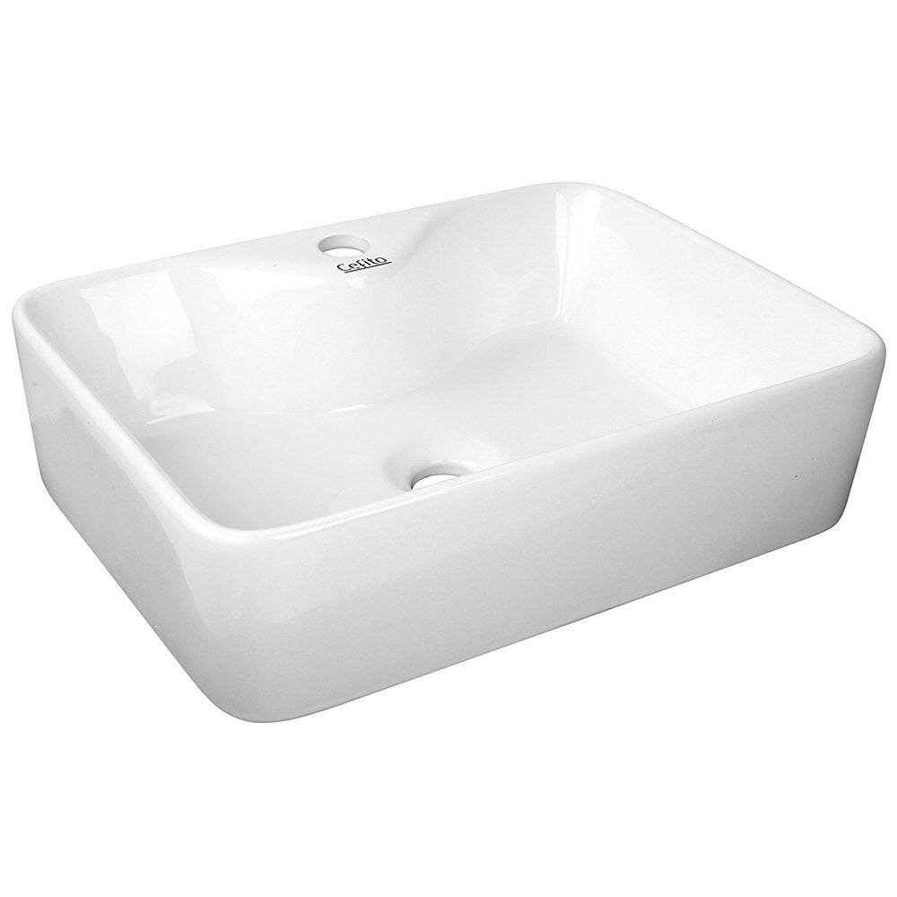 Sinks: Cefito Bathroom Basin Ceramic Vanity Sink Hand Wash Bowl 48x38cm