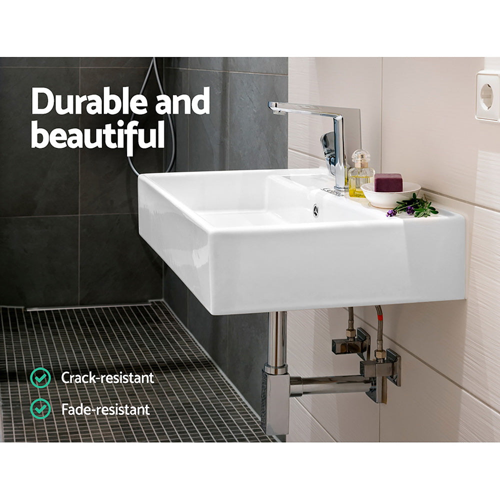 Sinks: Cefito Bathroom Basin Ceramic Vanity Sink Hand Wash Bowl 41x41cm