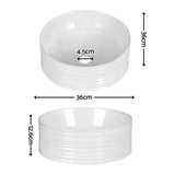 Sinks: Cefito Bathroom Basin Vanity Sink Vessel Ceramic White Round Countertop 36cm