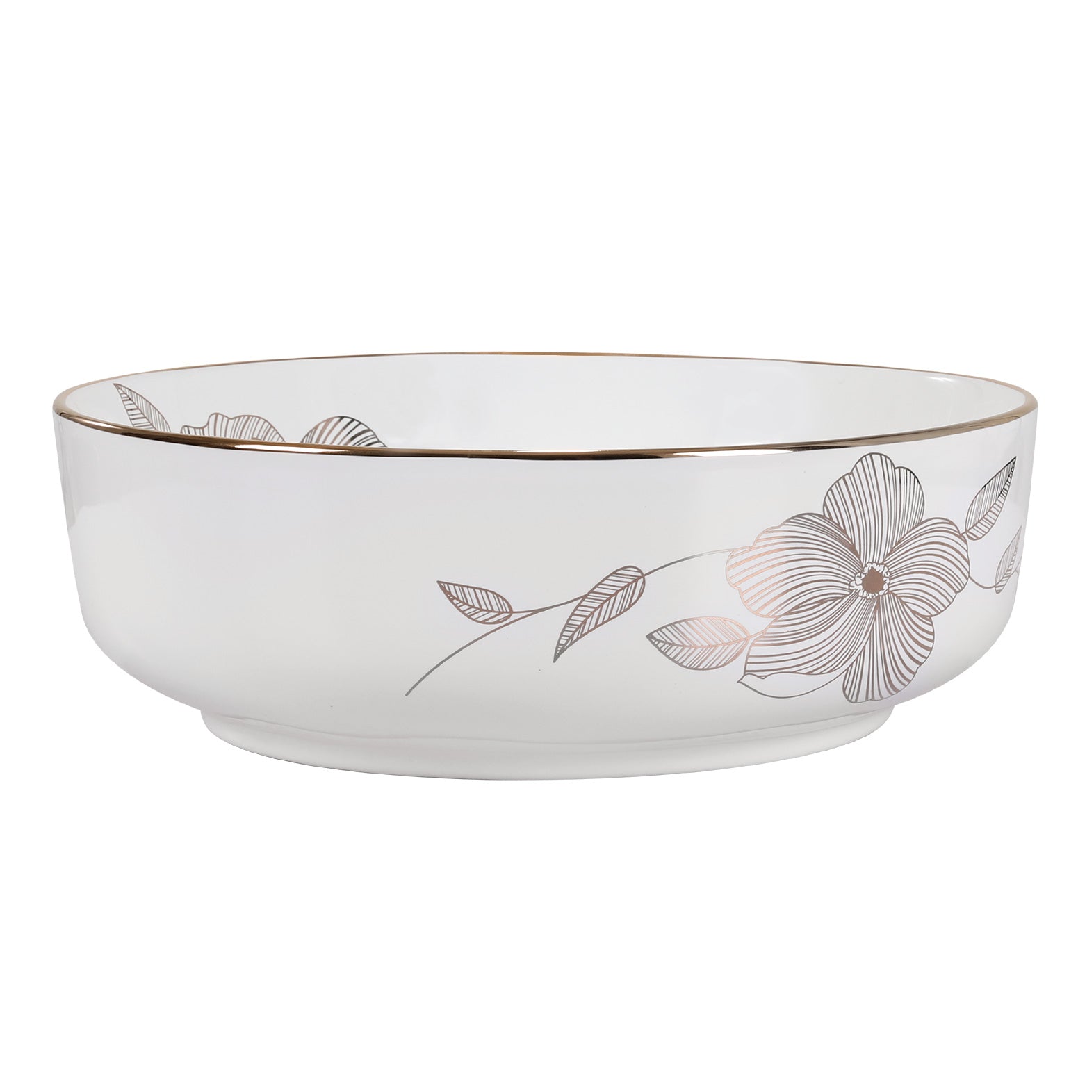 Sinks: Cefito Bathroom Basin Ceramic Vanity Sink Hand Wash Bowl with Pattern 41x41cm