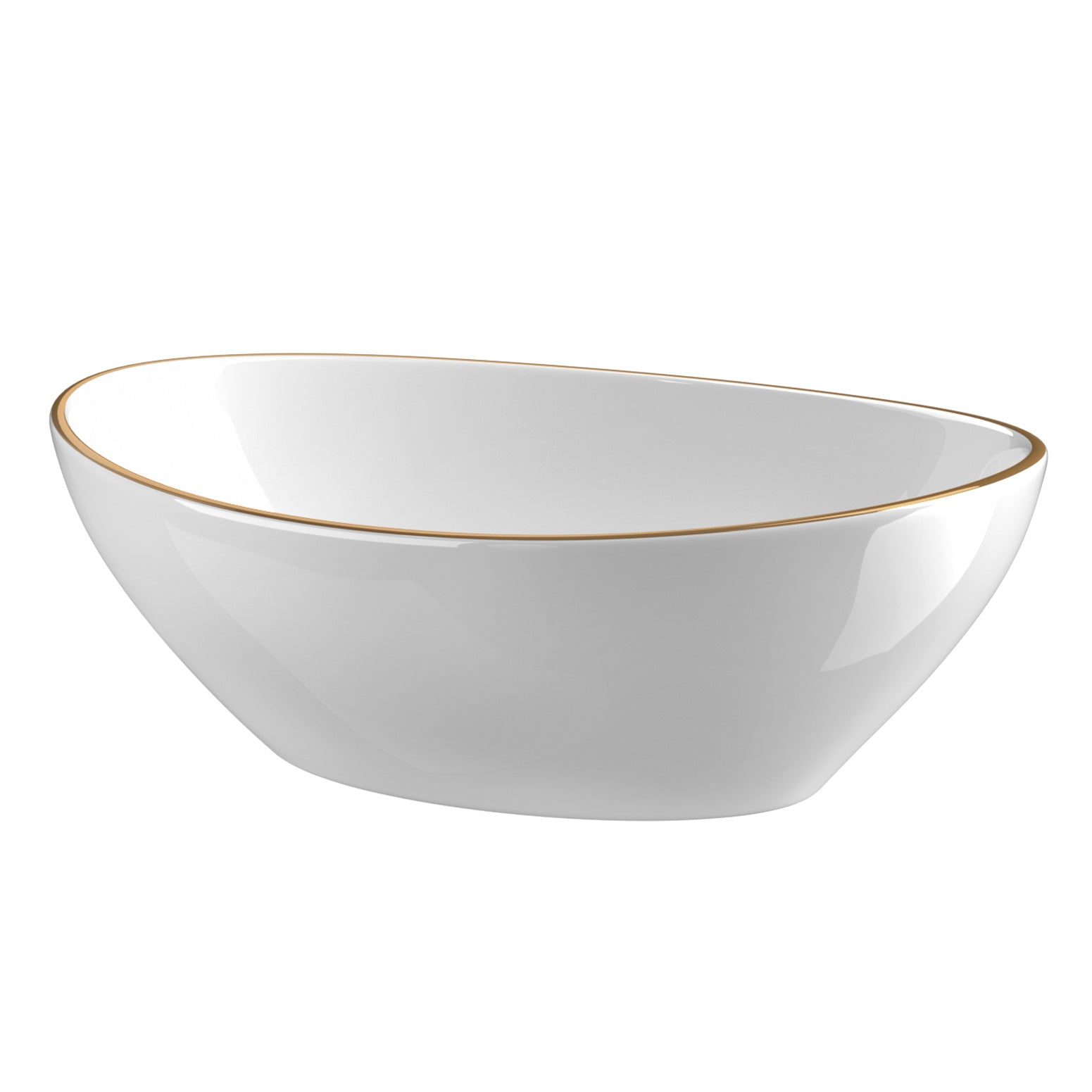 Sinks: Cefito Bathroom Basin Ceramic Vanity Sink Hand Wash Bowl Gold Line 41x34cm