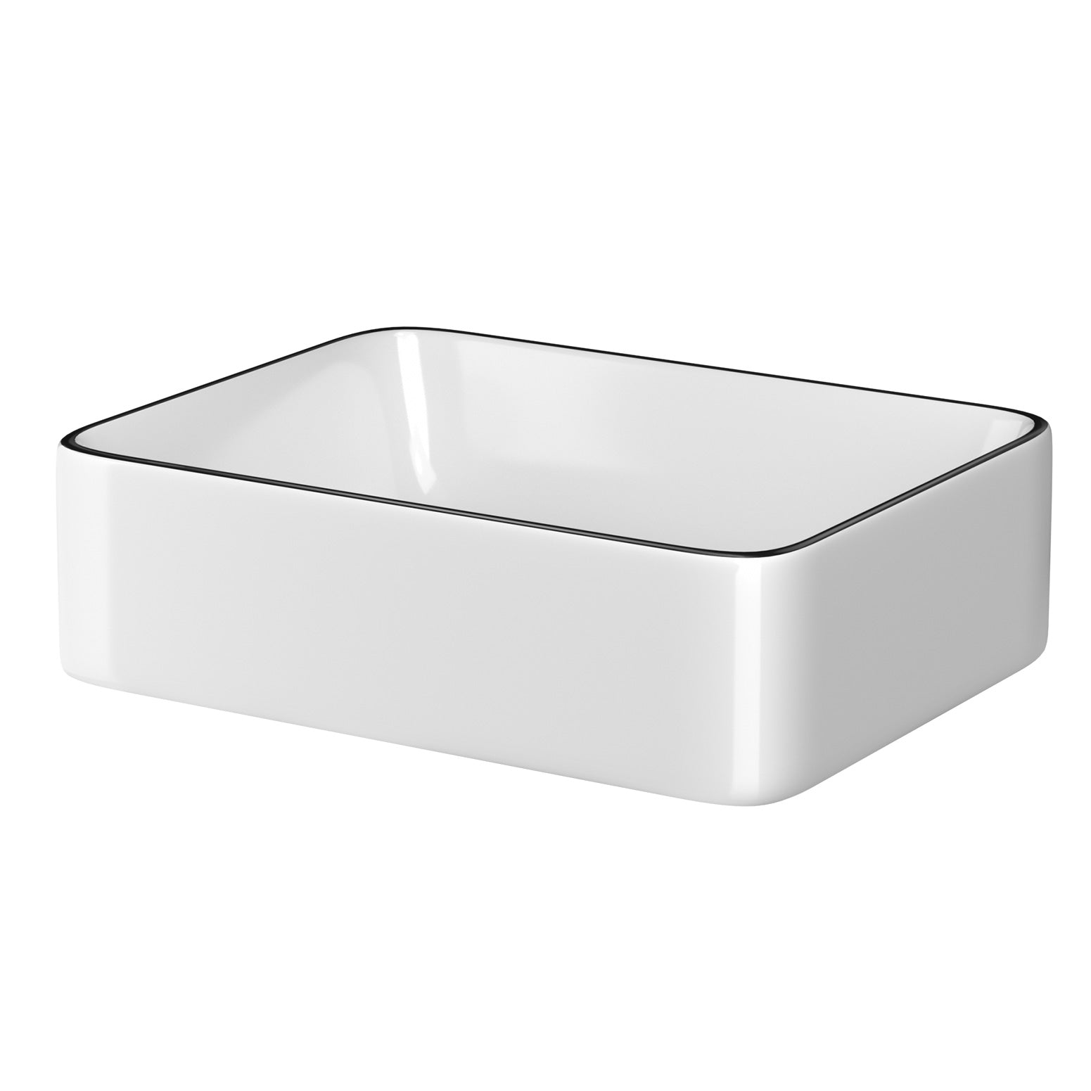 Sinks: Cefito Bathroom Basin Ceramic Vanity Sink Hand Wash Bowl Above Counter 48x37cm