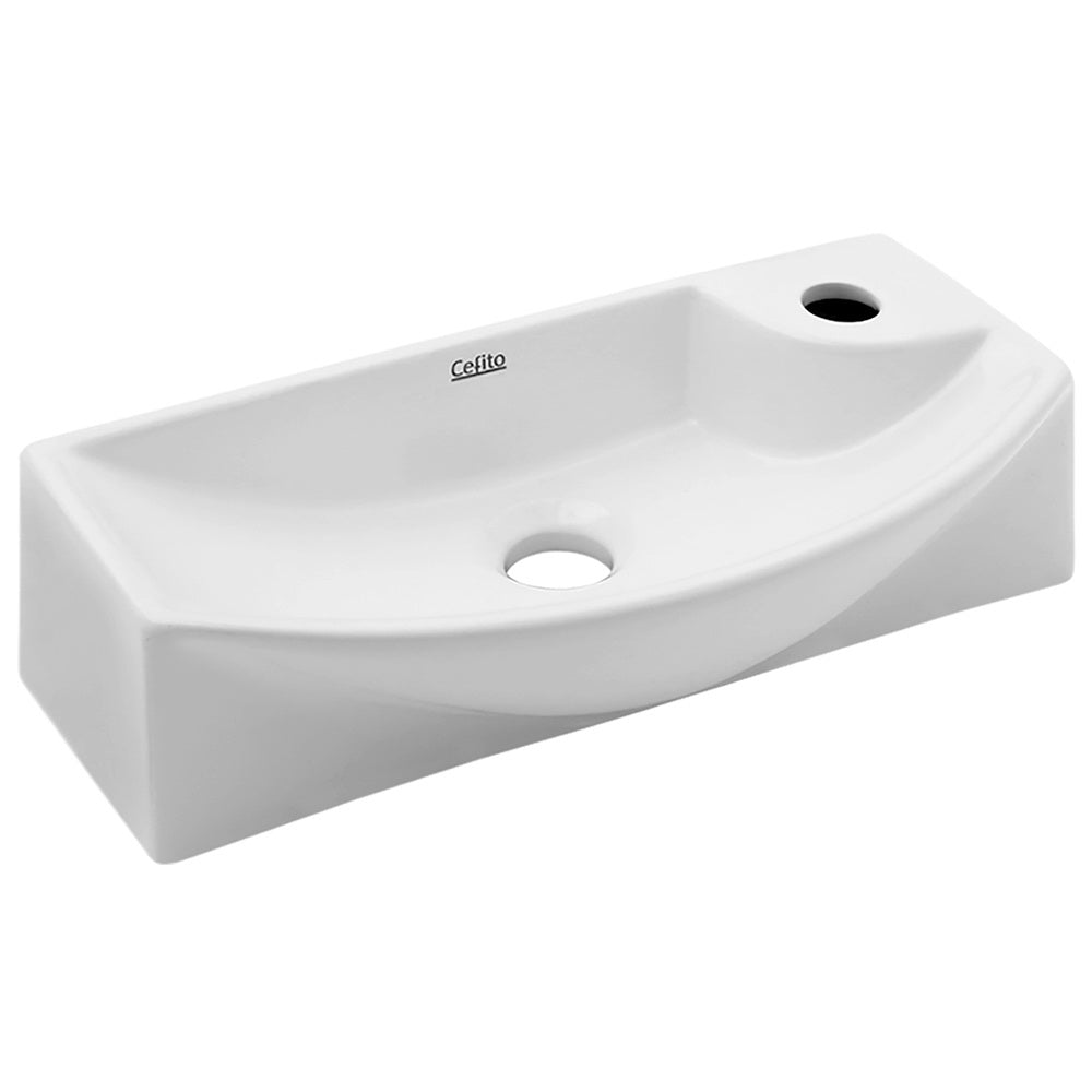 Sinks: Cefito Bathroom Basin Ceramic Vanity Sink Hand Wash Bowl 45x23cm