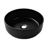 Sinks: Cefito Bathroom Basin Ceramic Vanity Sink Vessel Bowl Wash Matte Black Round Countertop