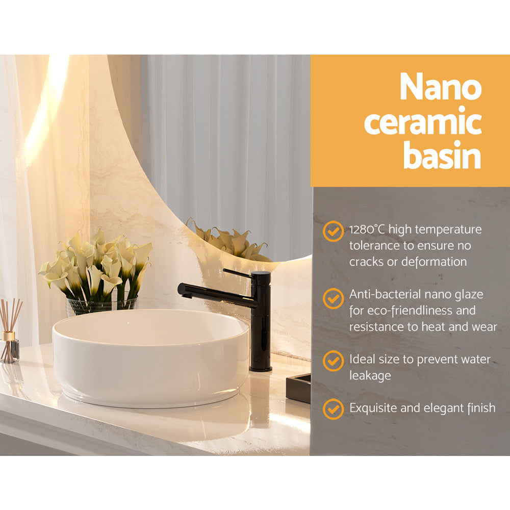 Sinks: Cefito Bathroom Basin Ceramic Vanity Sink Hand Wash Bowl 35x12cm
