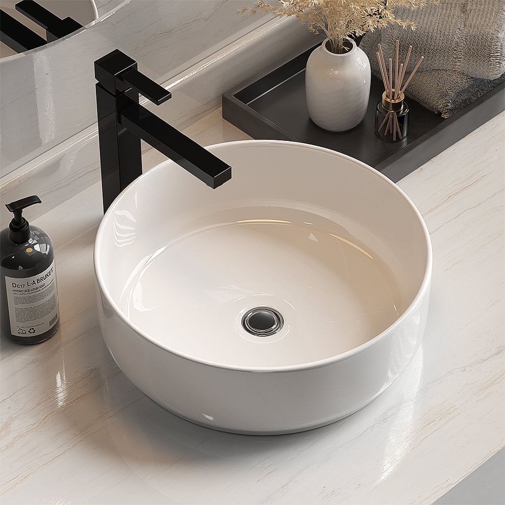Sinks: Cefito Bathroom Basin Ceramic Vanity Sink Hand Wash Bowl 35x12cm