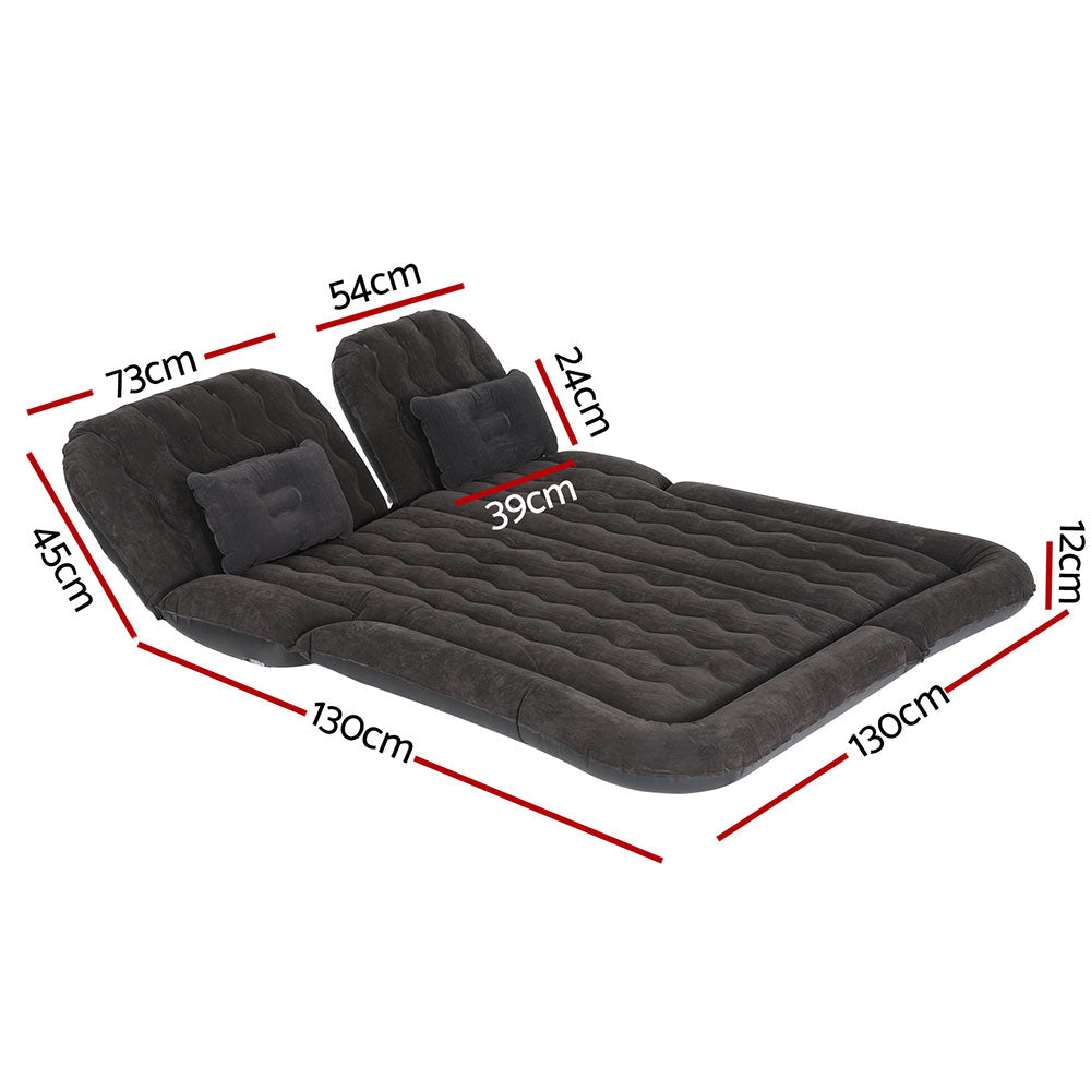 Inflatable Mattresses: Weisshorn Car Mattress 175x130 Inflatable SUV Back Seat Camping Bed Black