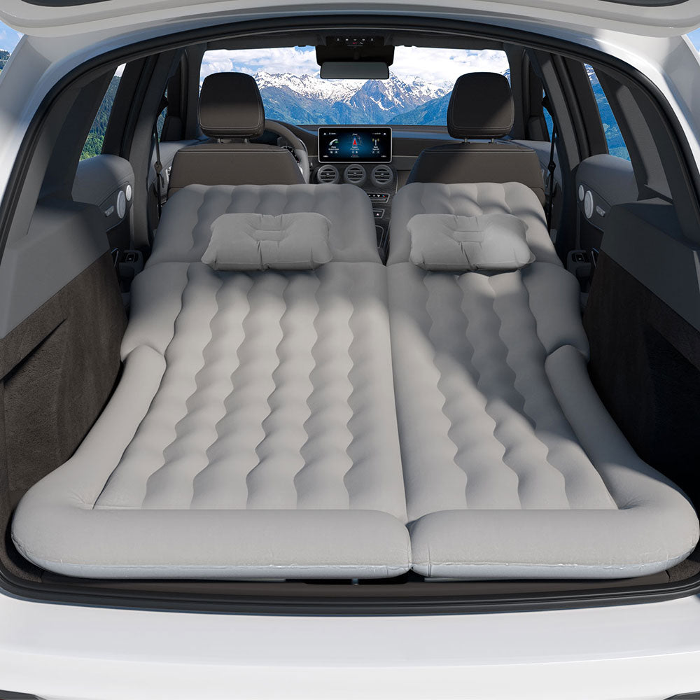 Inflatable Mattresses: Weisshorn Car Mattress 175x130 Inflatable SUV Back Seat Camping Bed Grey