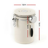 5-Star Chef 1.8L Stainless Steel Coffee Bean Storage Container Coffee Canister