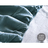 Cosy Club Cotton Bed Sheets Set Blue Grey Cover Single