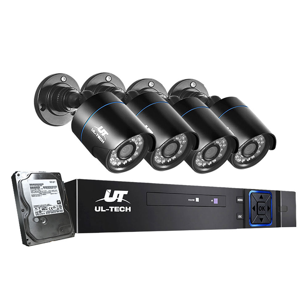 Security Cameras & Accessories: UL-tech CCTV Security System 4CH DVR 4 Cameras 4TB Hard Drive