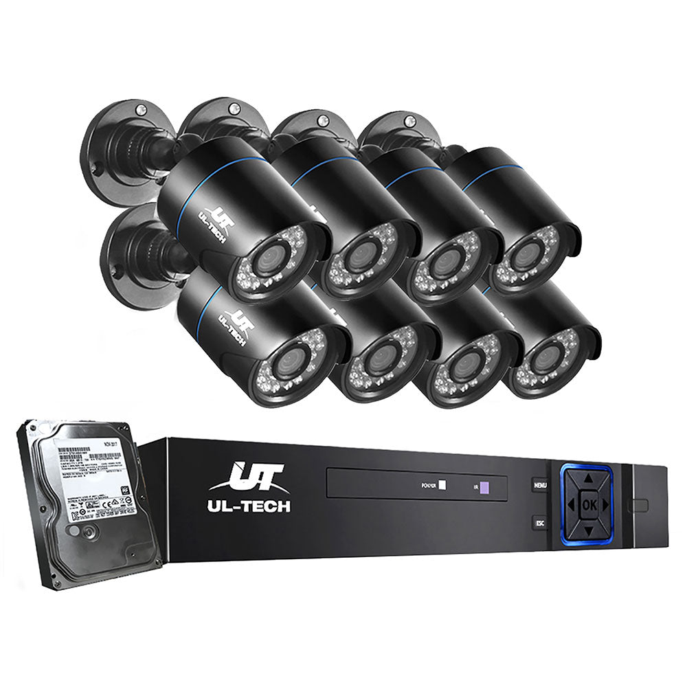 Security Cameras & Accessories: UL-tech CCTV Security System 8CH DVR 8 Cameras 4TB Hard Drive