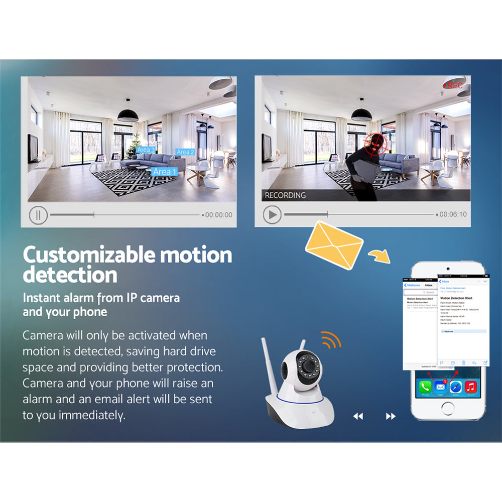 Security Cameras & Accessories: UL-tech 1080P Wireless IP Cameras Security WIFI Cam White