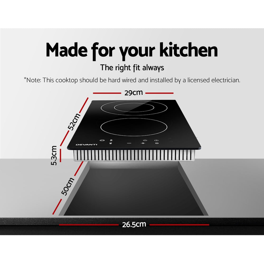 Cooktops & Stoves: Devanti Electric Ceramic Cooktop 30cm