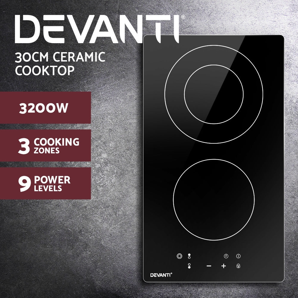 Cooktops & Stoves: Devanti Electric Ceramic Cooktop 30cm