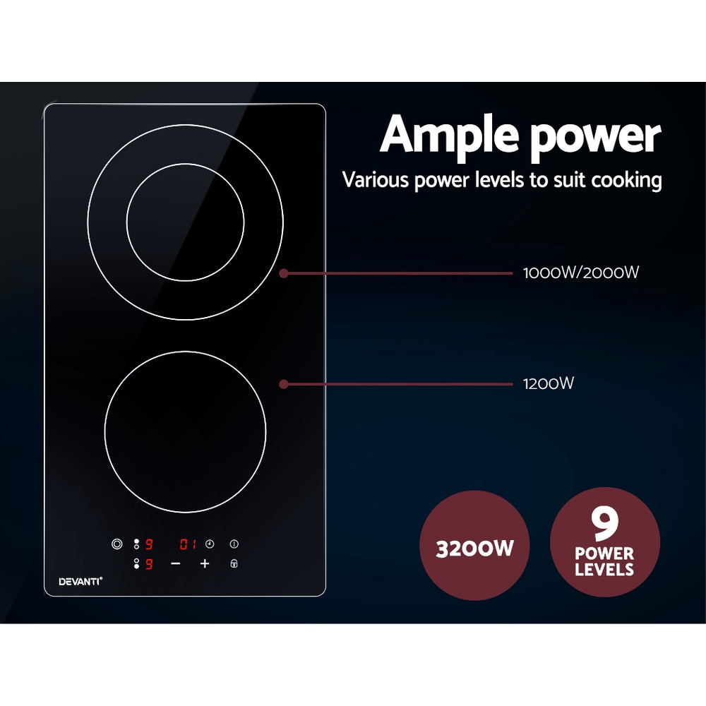 Cooktops & Stoves: Devanti Electric Ceramic Cooktop 30cm