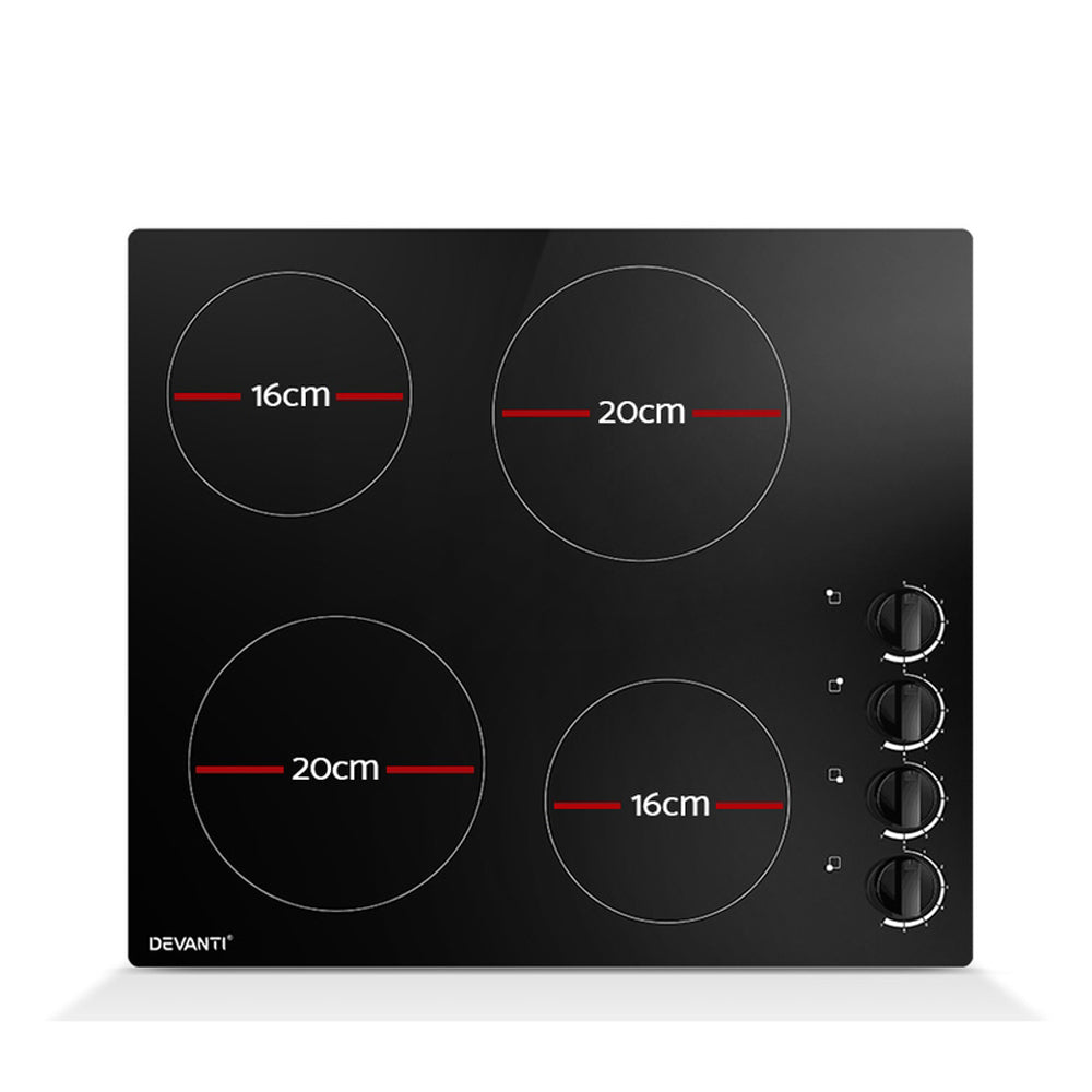 Cooktops & Stoves: Devanti Electric Ceramic Cooktop 60cm