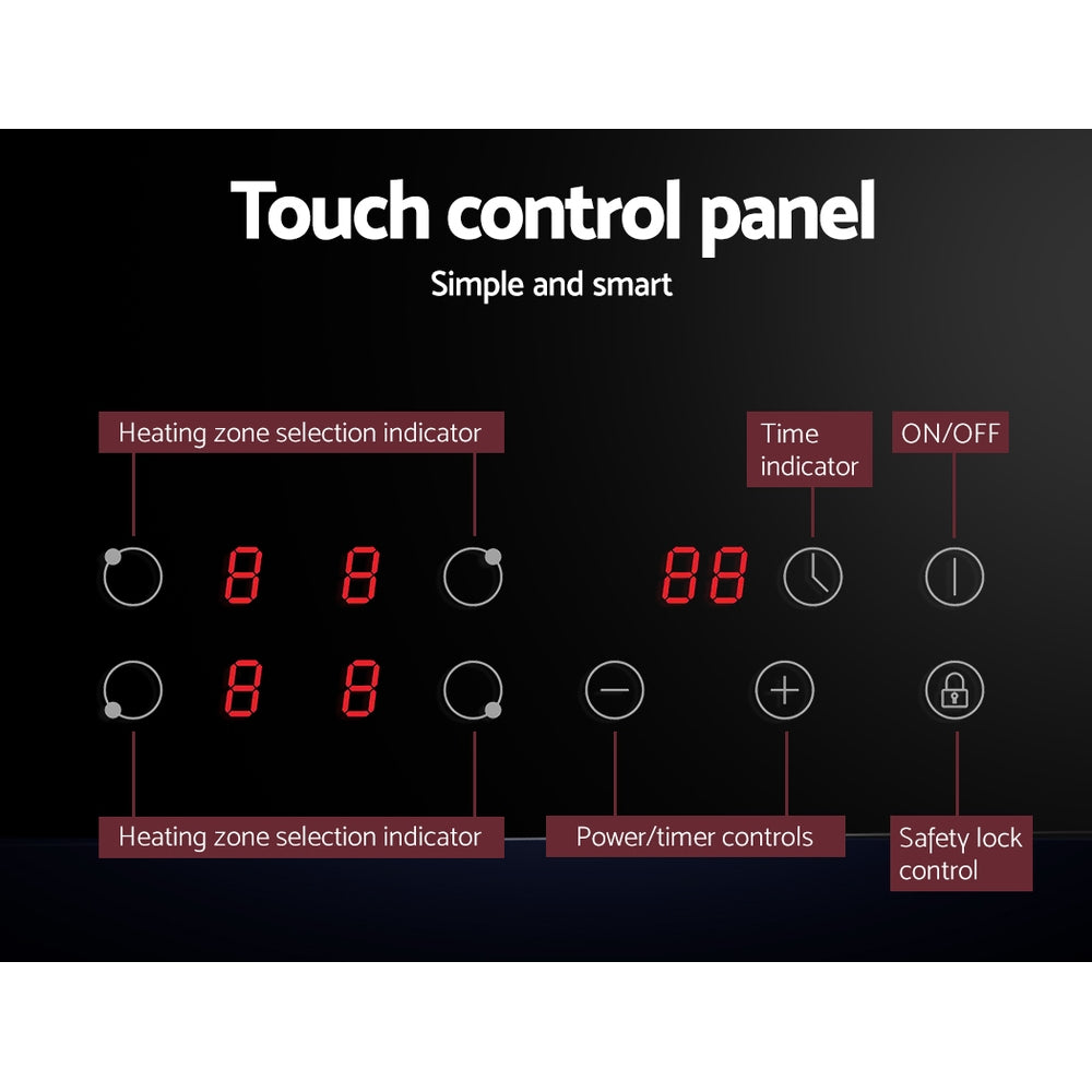 Cooktops & Stoves: Devanti Electric Ceramic Cooktop 60cm Touch Control