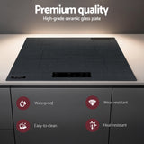 Cooktops & Stoves: Devanti Electric Ceramic Cooktop 60cm Touch Control Grey